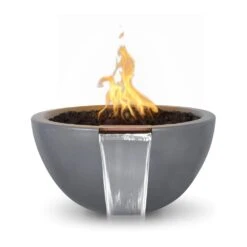 Top Fires Luna Round Concrete Gas Fire And Water Bowl - Electronic 22 Top Fires Luna Round Concrete Gas Fire And Water Bowl - Electronic -Dimplex Officials top fires top fires luna round concrete gas fire and water bowl electronic liquid propane 30 gray 27947758682206