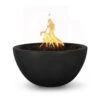 Top Fires Luna Round Concrete Gas Fire Bowl - Electronic
