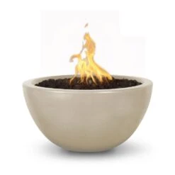 Top Fires Luna Round Concrete Gas Fire Bowl - Electronic 19 Top Fires Luna Round Concrete Gas Fire Bowl - Electronic -Dimplex Officials top fires top fires luna round concrete gas fire bowl electronic liquid propane 30 vanilla 27932982968414