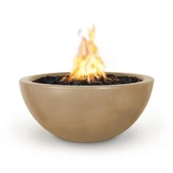 Top Fires Luna Round Concrete Gas Fire Pit - Match Lit -Dimplex Officials top fires top fires luna round concrete gas fire pit match lit 27964989964382