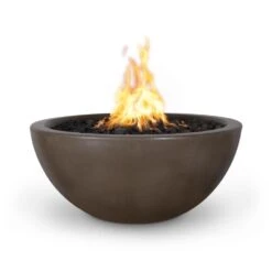 Top Fires Luna Round Concrete Gas Fire Pit - Match Lit -Dimplex Officials top fires top fires luna round concrete gas fire pit match lit 27964990062686