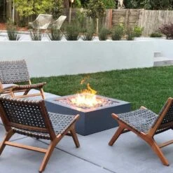 Top Fires Quad GFRC Gas Fire Pit - Match Lit -Dimplex Officials top fires top fires quad gfrc gas fire pit match lit 11812163879006