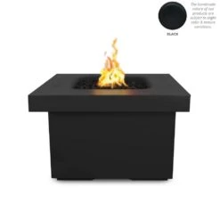 Top Fires Ramona 36-Inch Square GFRC Gas Fire Pit Table - Electronic -Dimplex Officials top fires top fires ramona 36 square gfrc gas fire pit table electronic liquid propane black 14767818178654