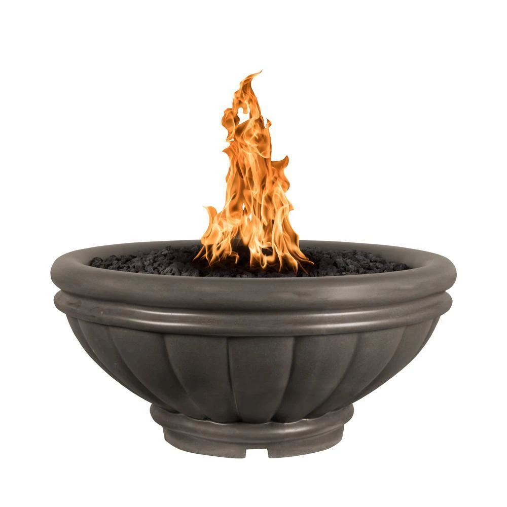 Top Fires Round Roma GFRC Gas Fire Bowl - Match Lit 1 Top Fires Round Roma GFRC Gas Fire Bowl - Match Lit
