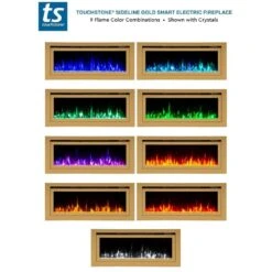 Touchstone Deluxe Gold 50-Inch Built-In Smart Electric Fireplace (#86275) -Dimplex Officials touchstone deluxe gold 50 inch built in smart electric fireplace 86275 86275 29597503717470