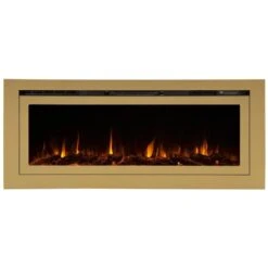 Touchstone Deluxe Gold 50-Inch Built-In Smart Electric Fireplace (#86275) -Dimplex Officials touchstone deluxe gold 50 inch built in smart electric fireplace 86275 86275 29597503815774