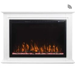 Touchstone Forte Elite 40-Inch Freestanding Electric Fireplace With White Mantel (#90000-80052)