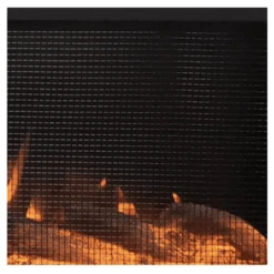 Touchstone Forte Steel 40-Inch Recessed Electric Fireplace With Mesh Screen (#80048) -Dimplex Officials touchstone forte steel 40 inch recessed electric fireplace with mesh screen 80048 80048 28861021093982