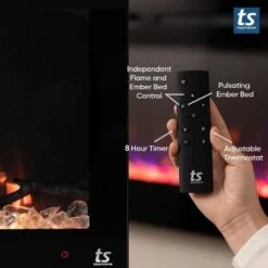 Touchstone Fury Series Slim Recessed Smart Electric Fireplace -Dimplex Officials touchstone fury series slim recessed smart electric fireplace 80053 30397420666974