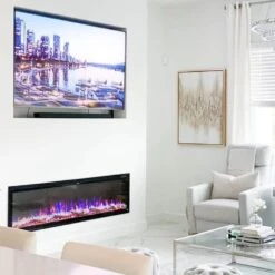 Touchstone Sideline Elite Outdoor 60-Inch Recessed/Wall Mounted Smart Electric Fireplace, No Heat (80049) -Dimplex Officials touchstone sideline elite 60 inch outdoor wifi enabled smart electric fireplace 80049 80049 631361800499 29127075299422