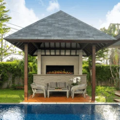 Touchstone Sideline Elite Outdoor 60-Inch Recessed/Wall Mounted Smart Electric Fireplace, No Heat (80049) -Dimplex Officials touchstone sideline elite outdoor 60 inch recessed wall mounted smart electric fireplace no heat 80049 80049 631361800499 29197468893278