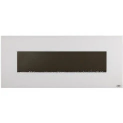 Touchstone Ivory 50-Inch Wall Mounted Electric Fireplace With White Frame (#80002) -Dimplex Officials touchstone touchstone ivory wall mounted electric fireplace with white frame 80002 23904466755