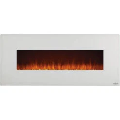 Touchstone Ivory 50-Inch Wall Mounted Electric Fireplace With White Frame (#80002) -Dimplex Officials touchstone touchstone ivory wall mounted electric fireplace with white frame 80002 23904467523