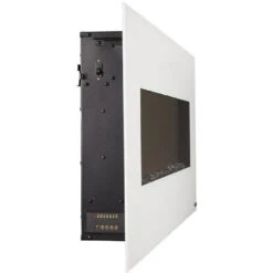 Touchstone Ivory 50-Inch Wall Mounted Electric Fireplace With White Frame (#80002) -Dimplex Officials touchstone touchstone ivory wall mounted electric fireplace with white frame 80002 23904470339