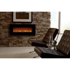 Touchstone Onyx 50-Inch Wall Mounted Electric Fireplace (#80001) -Dimplex Officials touchstone touchstone onyx 50 wall mounted electric fireplace 80001 13336528289886