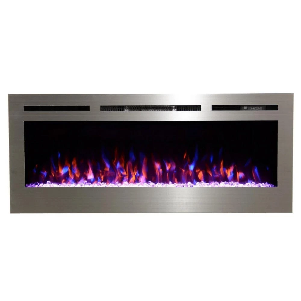 Touchstone Sideline Stainless Steel 50-Inch Recessed Electric Fireplace (#86273) 6 Touchstone Sideline Stainless Steel 50-Inch Recessed Electric Fireplace (#86273) - Image 6