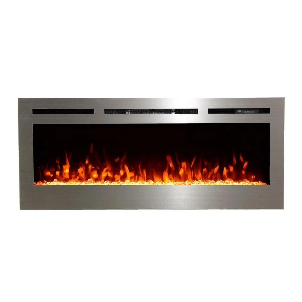 Touchstone Sideline Stainless Steel 50-Inch Recessed Electric Fireplace (#86273) 4 Touchstone Sideline Stainless Steel 50-Inch Recessed Electric Fireplace (#86273) - Image 4