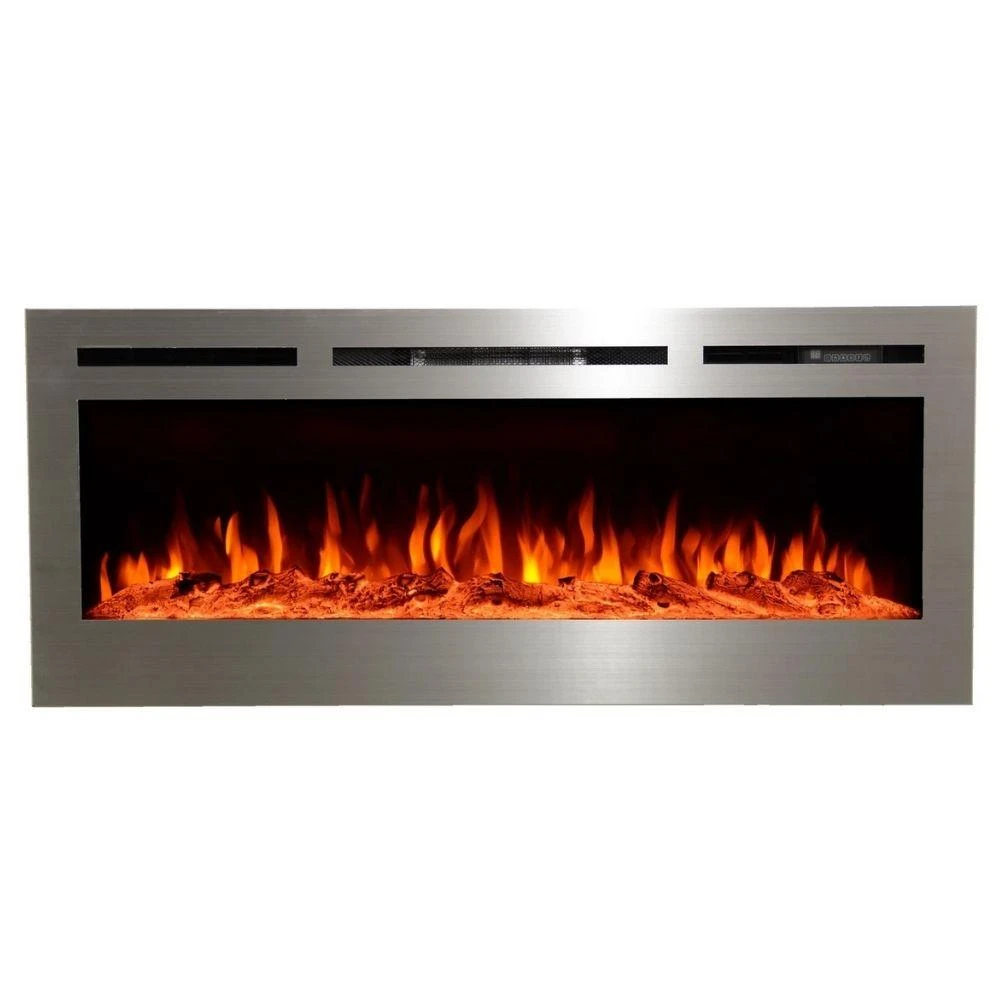 Touchstone Sideline Stainless Steel 50-Inch Recessed Electric Fireplace (#86273) 1 Touchstone Sideline Stainless Steel 50-Inch Recessed Electric Fireplace (#86273)