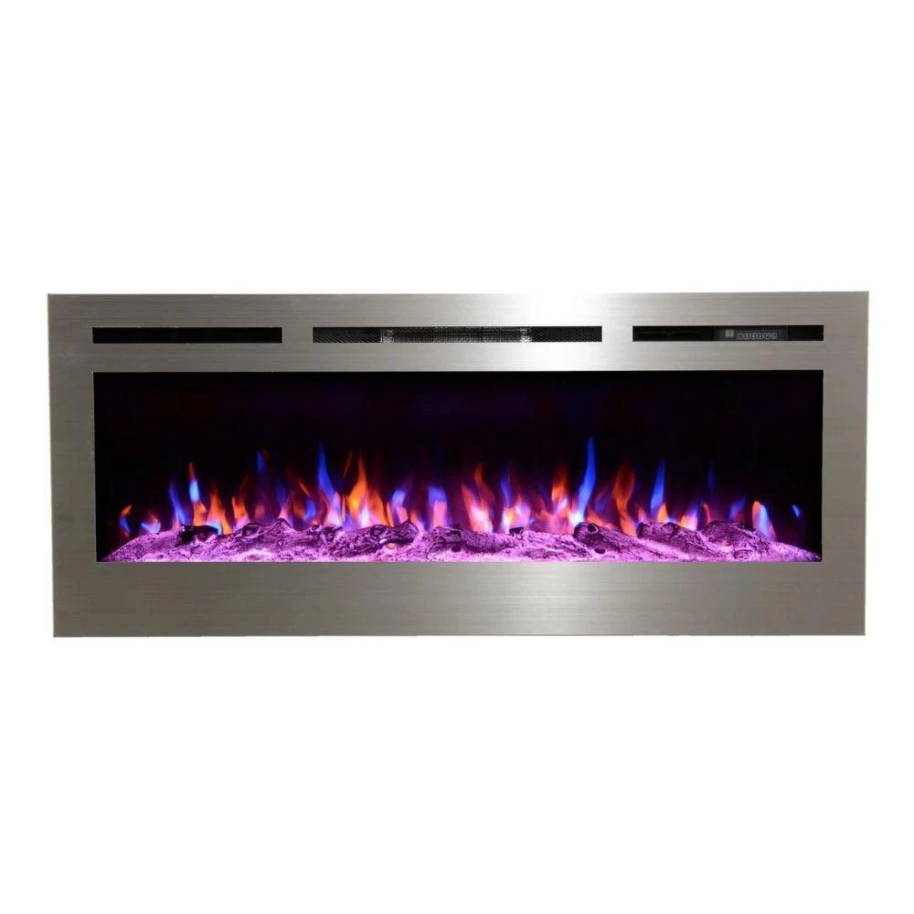 Touchstone Sideline Stainless Steel 50-Inch Recessed Electric Fireplace (#86273) 5 Touchstone Sideline Stainless Steel 50-Inch Recessed Electric Fireplace (#86273) - Image 5