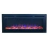 Touchstone Sideline Steel Recessed Electric Fireplace With Mesh Screen