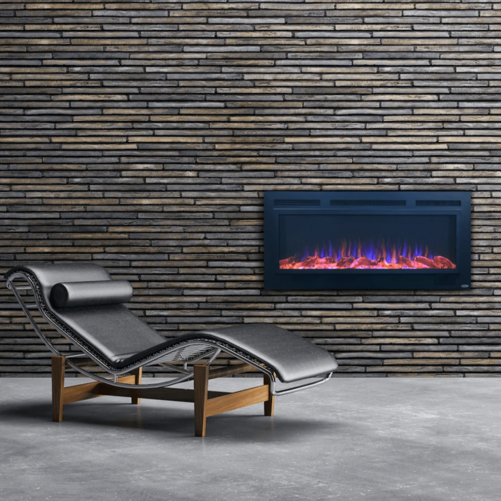 Touchstone Sideline Steel Recessed Electric Fireplace With Mesh Screen 2 Touchstone Sideline Steel Recessed Electric Fireplace With Mesh Screen - Image 2