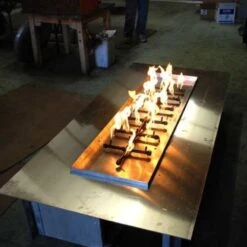 Warming Trends Ready To Finish Rectangular Gas Fire Pit, Sizes: 48" - 72" Long -Dimplex Officials warming trends ready to finish rectangular gas fire pit sizes 48 72 long 29639212630110